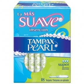 TAMPAX tampones pearl super caja 18 unidades